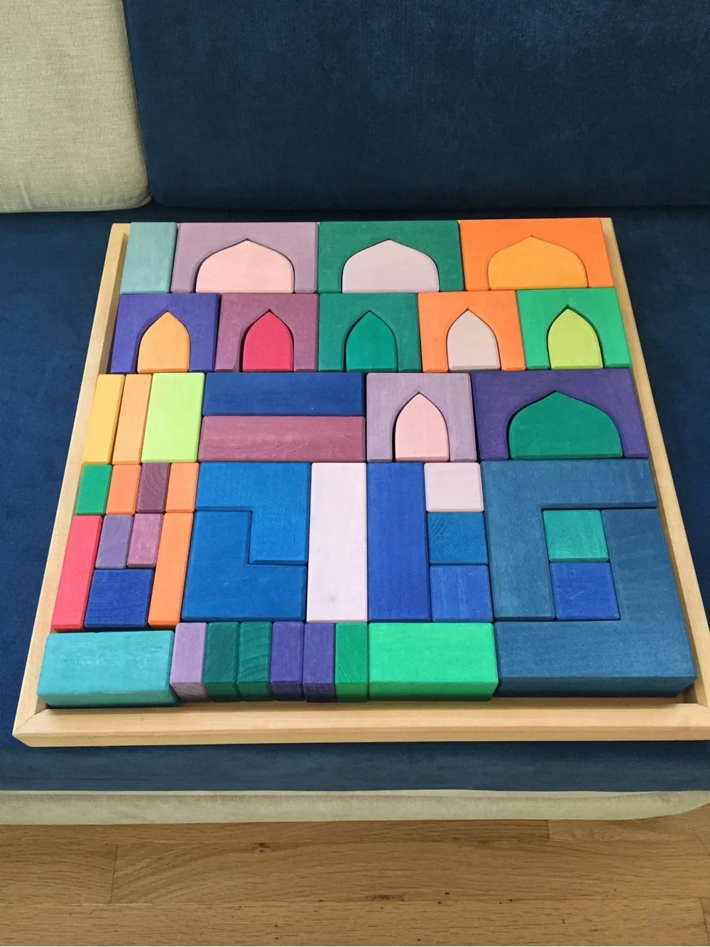 Grimm’s 1001 Nights Colorful Wooden Building Block Set - Picture 1 of 2